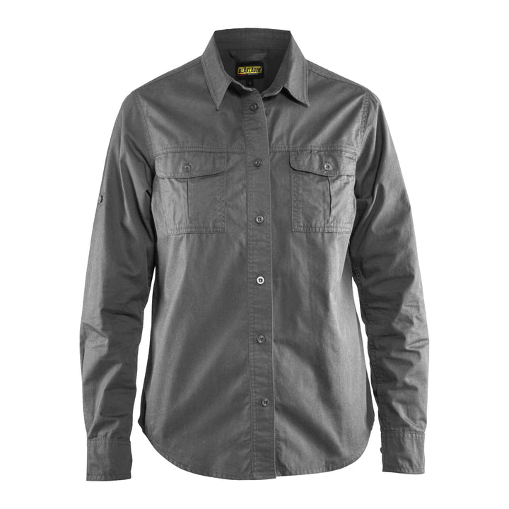 Blaklader 32081135 Ladies Twill Shirt Grey Main #colour_grey