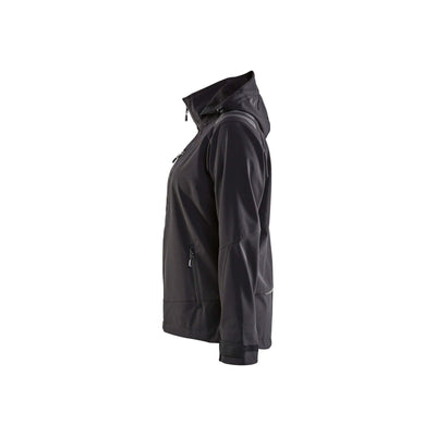 Blaklader 47192513 Ladies Waterproof Softshell Jacket Black Left #colour_black