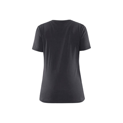 Blaklader 34791042 Ladies Work T-Shirt Mid Grey/Black Rear #colour_mid-grey-black
