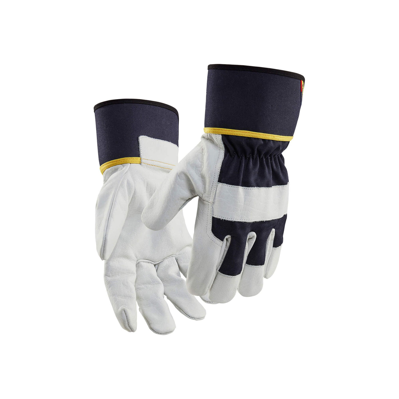 Blaklader 28411462 Leather Work Gloves Dark Navy Blue/White Main #colour_dark-navy-blue-white