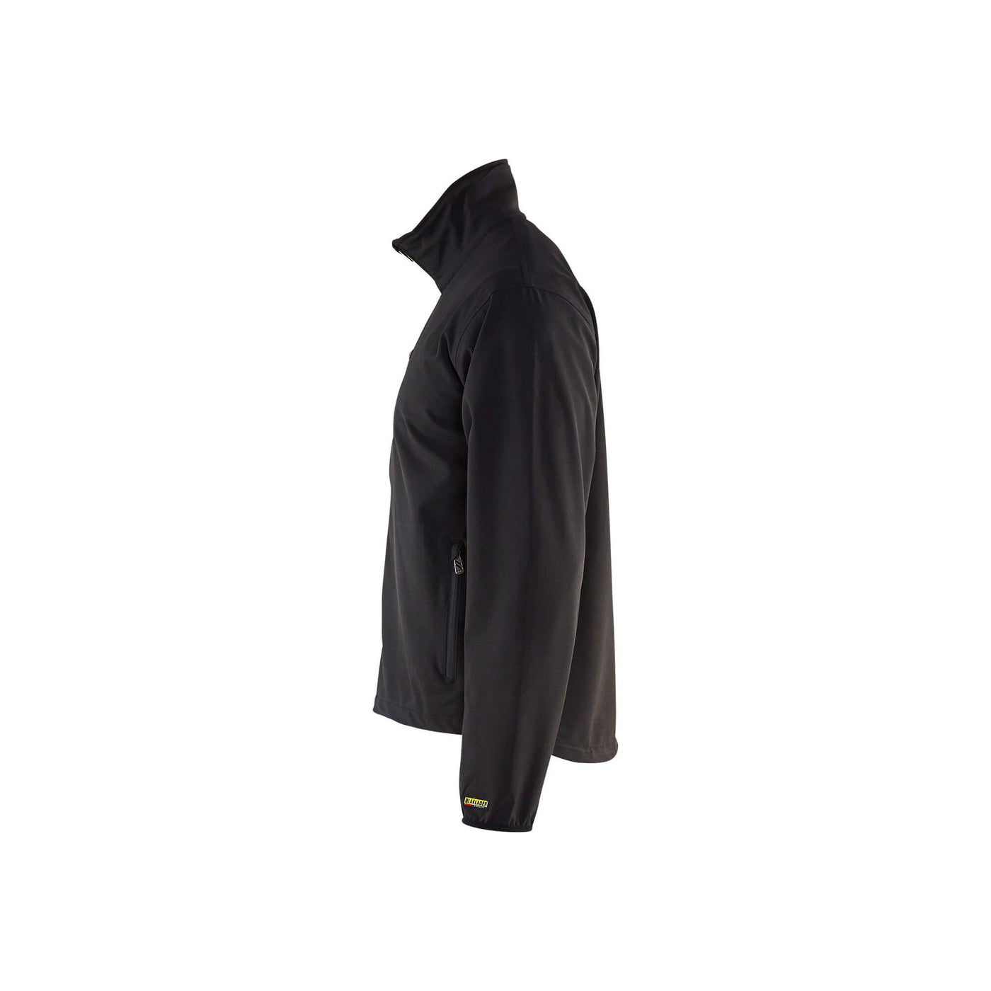 Blaklader 49522518 Light Softshell Jacket Black/Green Left #colour_black-green