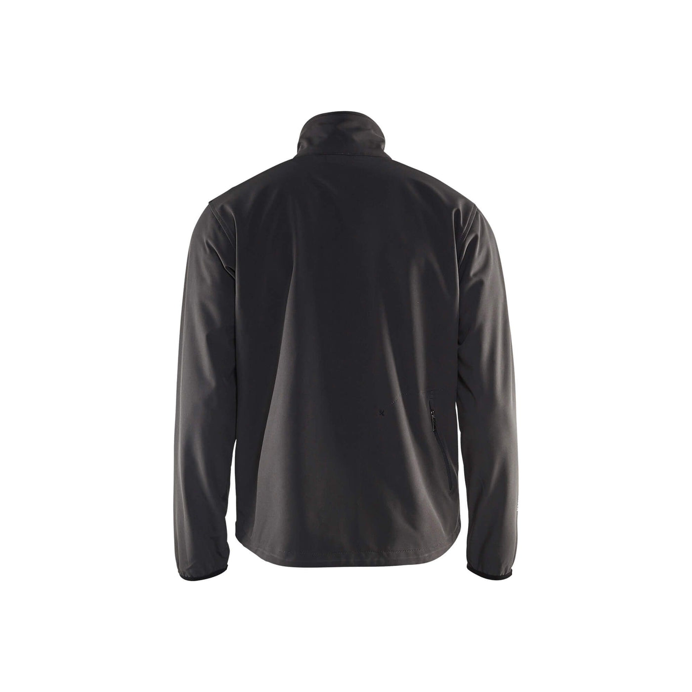 Blaklader 49522518 Light Softshell Jacket Dark Grey/Black Rear #colour_dark-grey-black