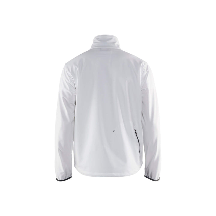 Blaklader 49522518 Light Softshell Jacket White/Grey Rear #colour_white-grey