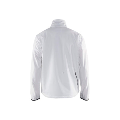 Blaklader 49522518 Light Softshell Jacket White/Grey Rear #colour_white-grey