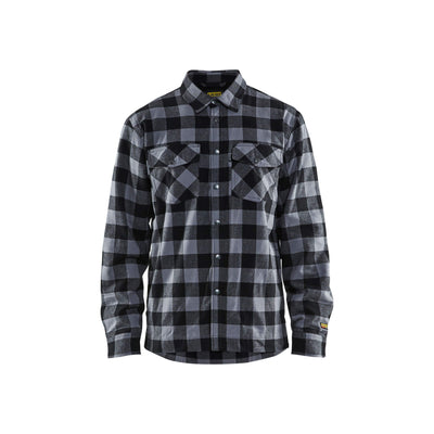 Blaklader 32251131 Lined Flannel Shirt Dark Grey/Black Main #colour_dark-grey-black