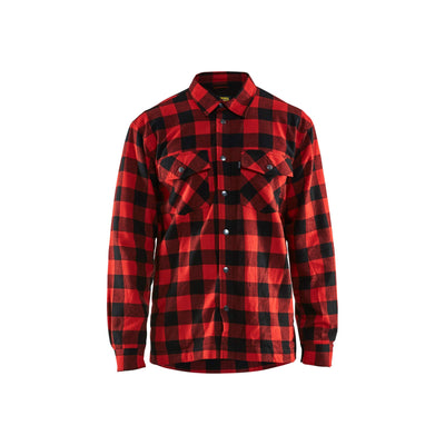Blaklader 32251131 Lined Flannel Shirt Red/Black Main #colour_red-black