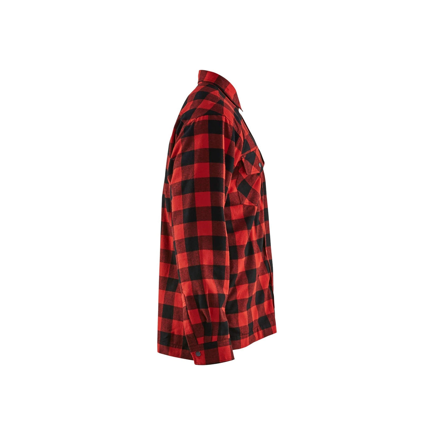 Blaklader 32251131 Lined Flannel Shirt Red/Black Right #colour_red-black
