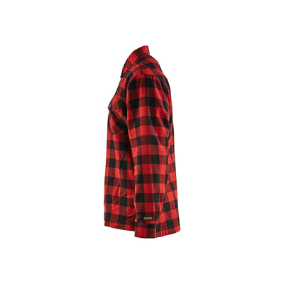 Blaklader 32251131 Lined Flannel Shirt Red/Black Left #colour_red-black
