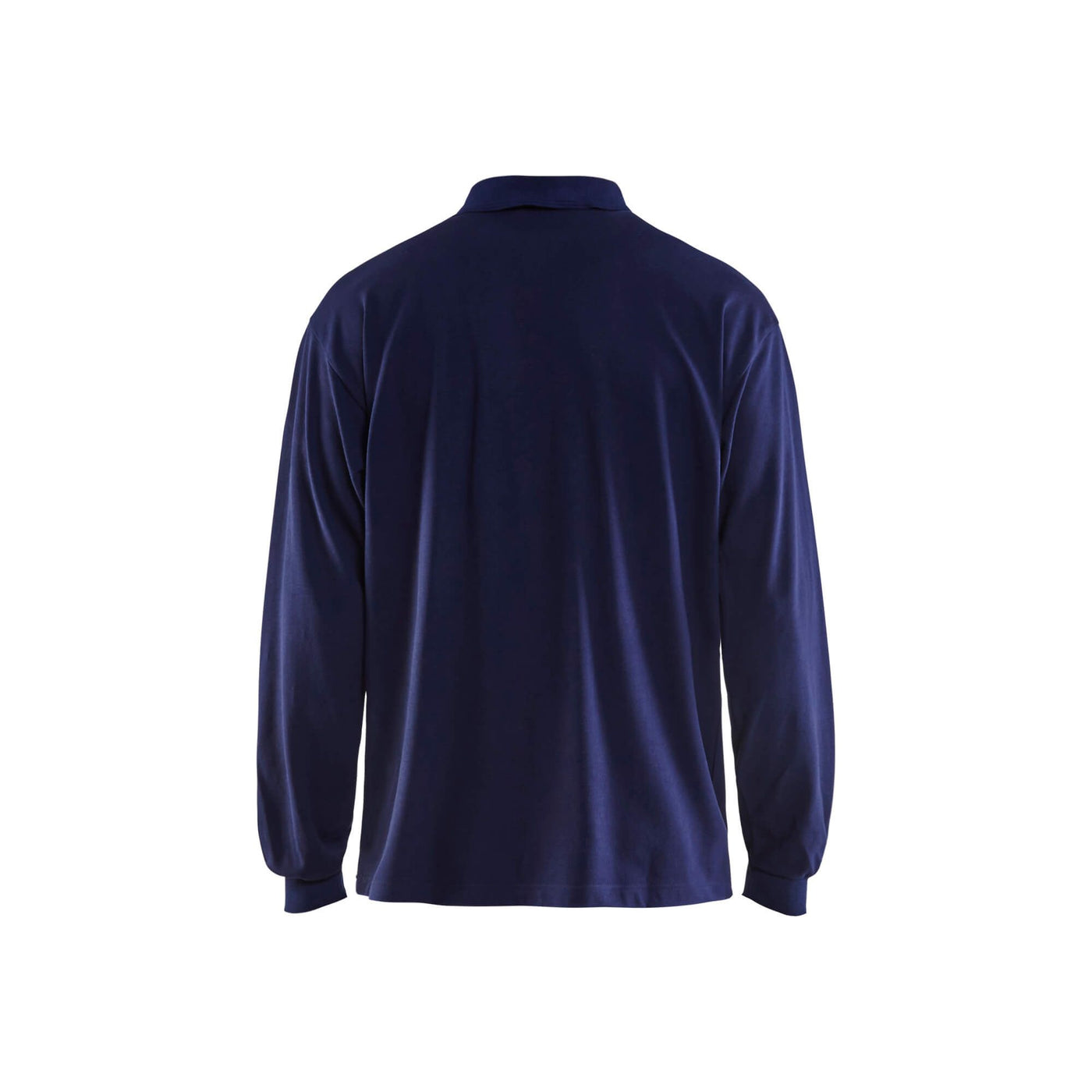 Blaklader 33741726 Long-Sleeve Polo Flame-Retardant Navy Blue Rear #colour_navy-blue