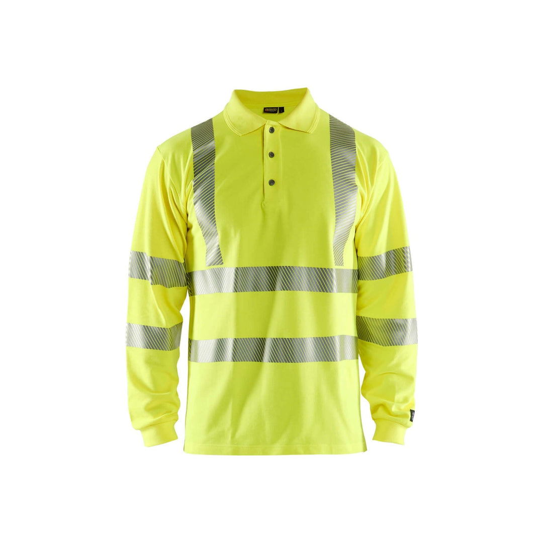 Blaklader 34391726 Long-Sleeve Polo Multinorm Hi-Vis Yellow Main #colour_yellow