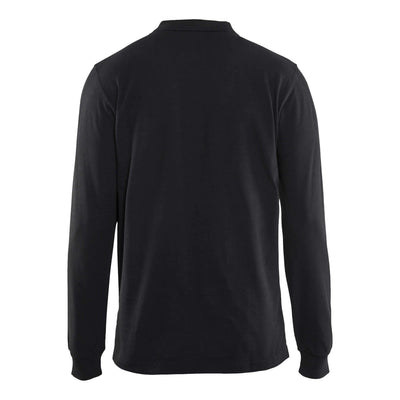 Blaklader 33881050 Long-Sleeve Polo Shirt Black Rear #colour_black