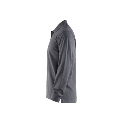 Blaklader 33881050 Long-Sleeve Polo Shirt Grey Left #colour_grey