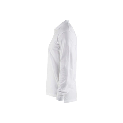 Blaklader 33881050 Long-Sleeve Polo Shirt White Left #colour_white