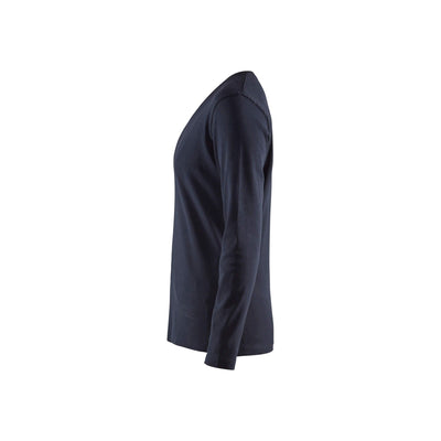 Blaklader 33011032 Long Sleeve T-Shirt Dark Navy Blue Left #colour_dark-navy-blue