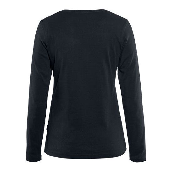 Blaklader 33011032 Long Sleeve T-Shirt Dark Navy Blue Rear #colour_dark-navy-blue