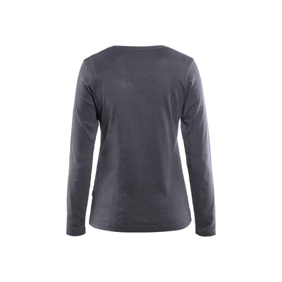 Blaklader 33011032 Long Sleeve T-Shirt Grey Rear #colour_grey