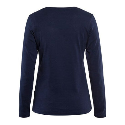 Blaklader 33011032 Long Sleeve T-Shirt Navy Blue Rear #colour_navy-blue