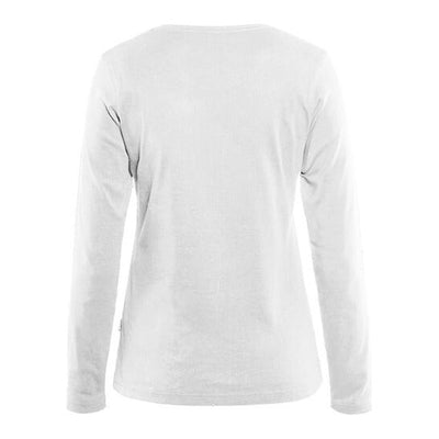 Blaklader 33011032 Long Sleeve T-Shirt White Rear #colour_white