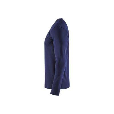 Blaklader 33141032 Long Sleeve T-Shirt Navy Blue Left #colour_navy-blue