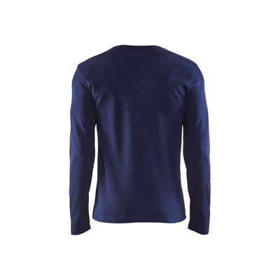 Blaklader 33141032 Long Sleeve T-Shirt Navy Blue Rear #colour_navy-blue