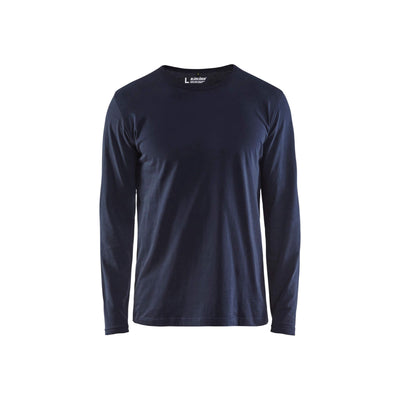 Blaklader 35001042 Long Sleeve T-Shirt Dark Navy Blue Main #colour_dark-navy-blue
