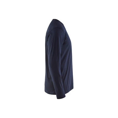 Blaklader 35001042 Long Sleeve T-Shirt Dark Navy Blue Right #colour_dark-navy-blue