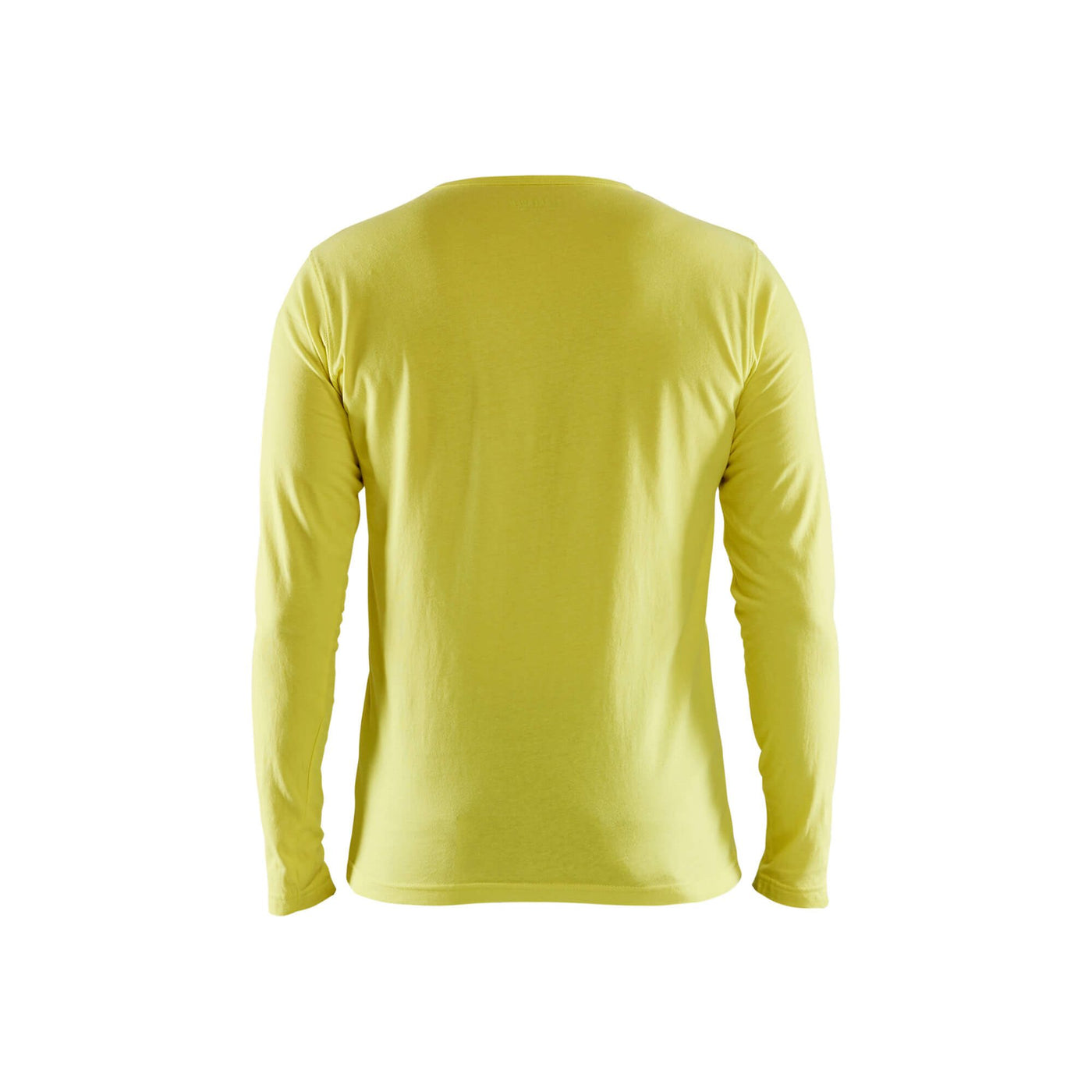 Blaklader 35001042 Long Sleeve T-Shirt Hi-Vis Yellow Rear #colour_hi-vis-yellow