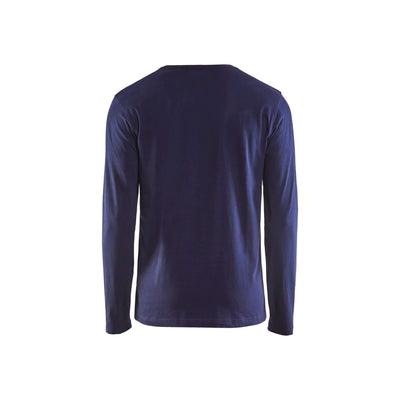 Blaklader 35001042 Long Sleeve T-Shirt Navy Blue Rear #colour_navy-blue
