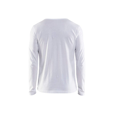 Blaklader 35001042 Long Sleeve T-Shirt White Rear #colour_white