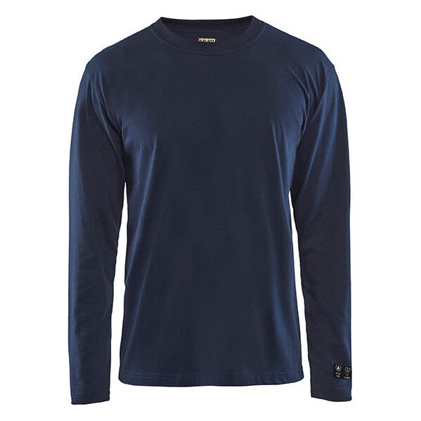 Blaklader 34831717 Long-Sleeve T-Shirt Flame-Retardant Navy Blue Main #colour_navy-blue