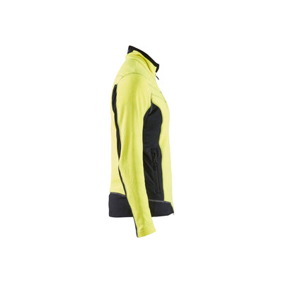Blaklader 49241010 Micro Fleece Jacket Yellow/Black Right #colour_yellow-black