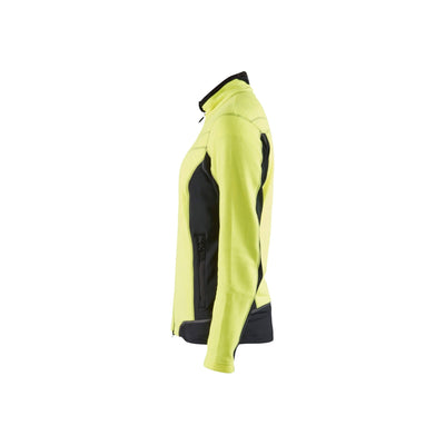 Blaklader 49241010 Micro Fleece Jacket Yellow/Black Left #colour_yellow-black