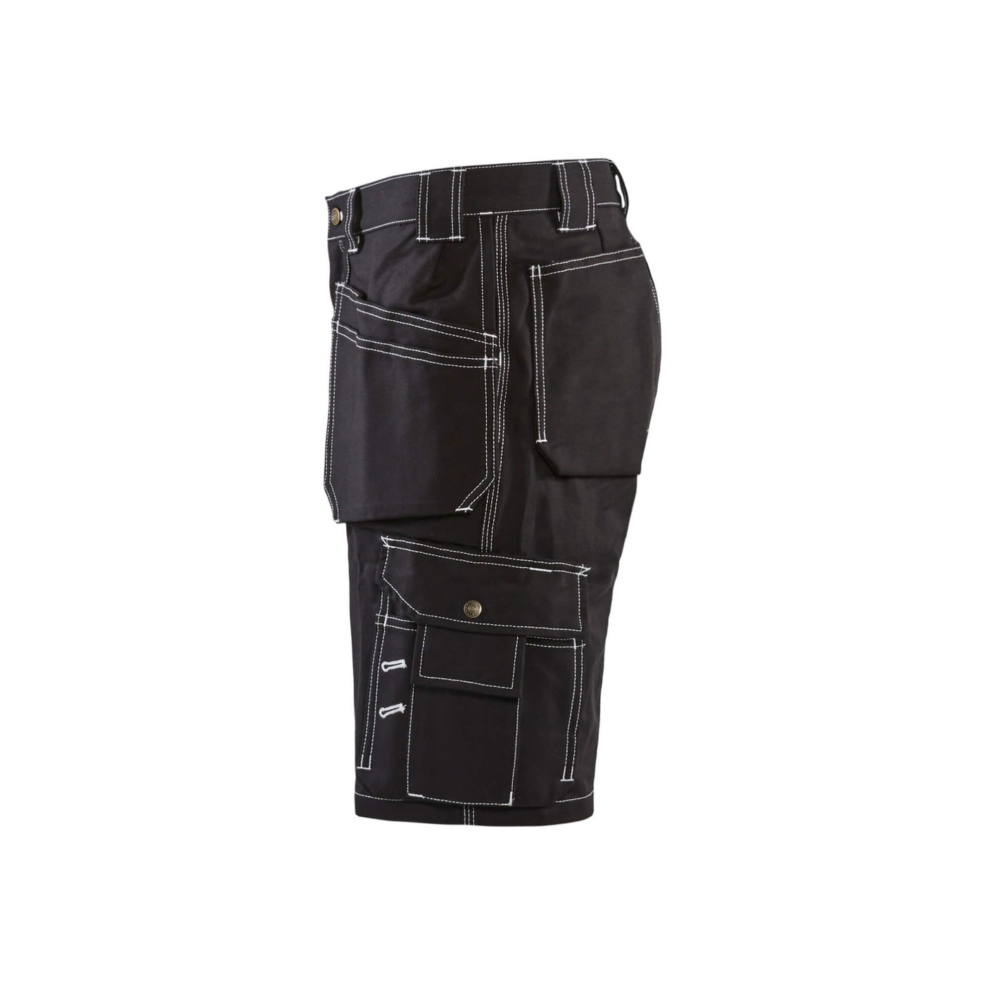 Blaklader 15341370 Multi-Pocket Work Shorts Black Left #colour_black