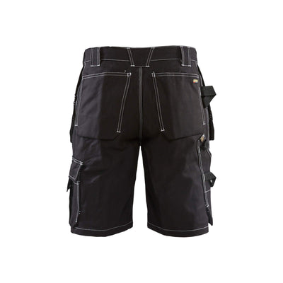 Blaklader 15341370 Multi-Pocket Work Shorts Black Rear #colour_black