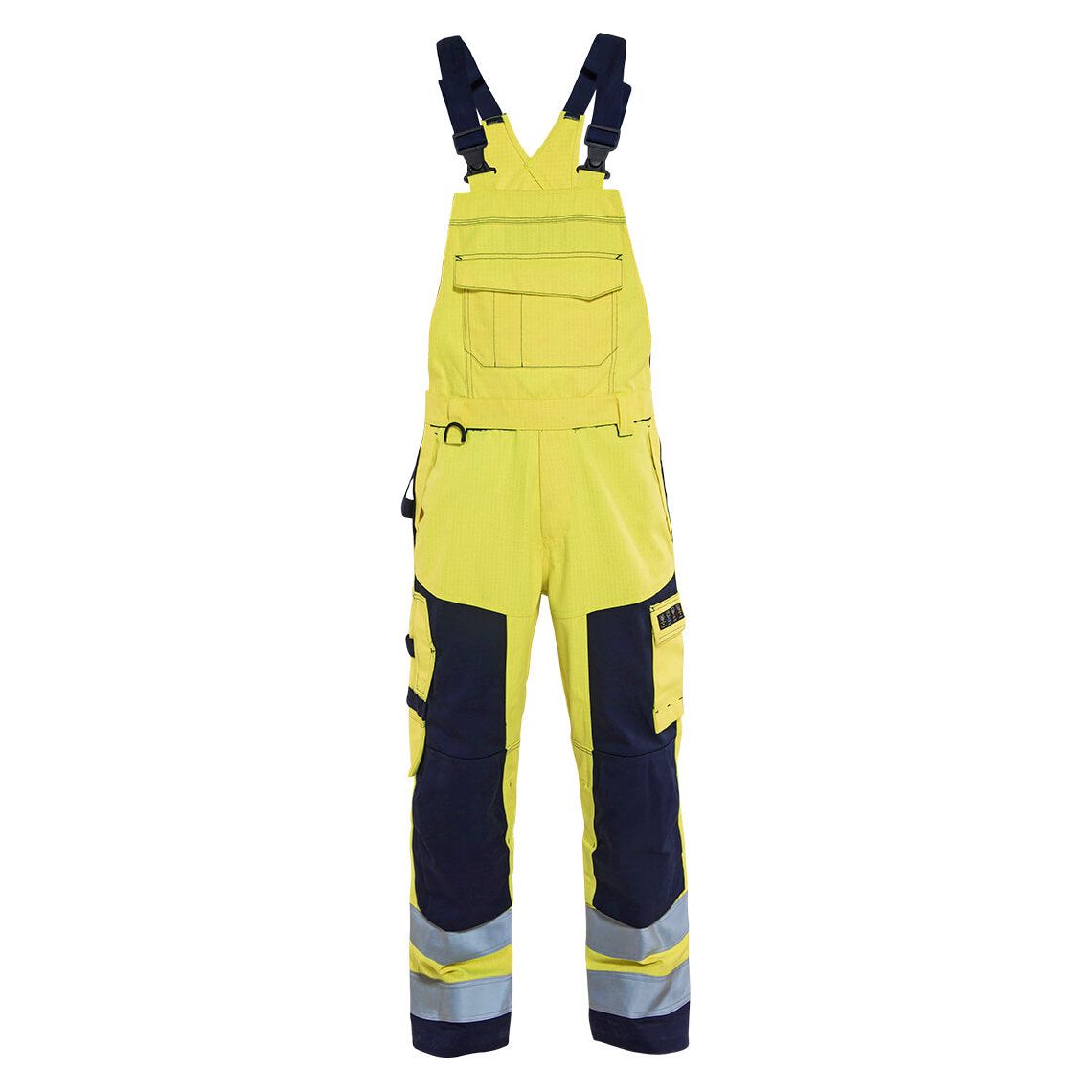 Blaklader 26081514 Multinorm Bib Trousers Yellow/Navy Blue Main #colour_yellow-navy-blue