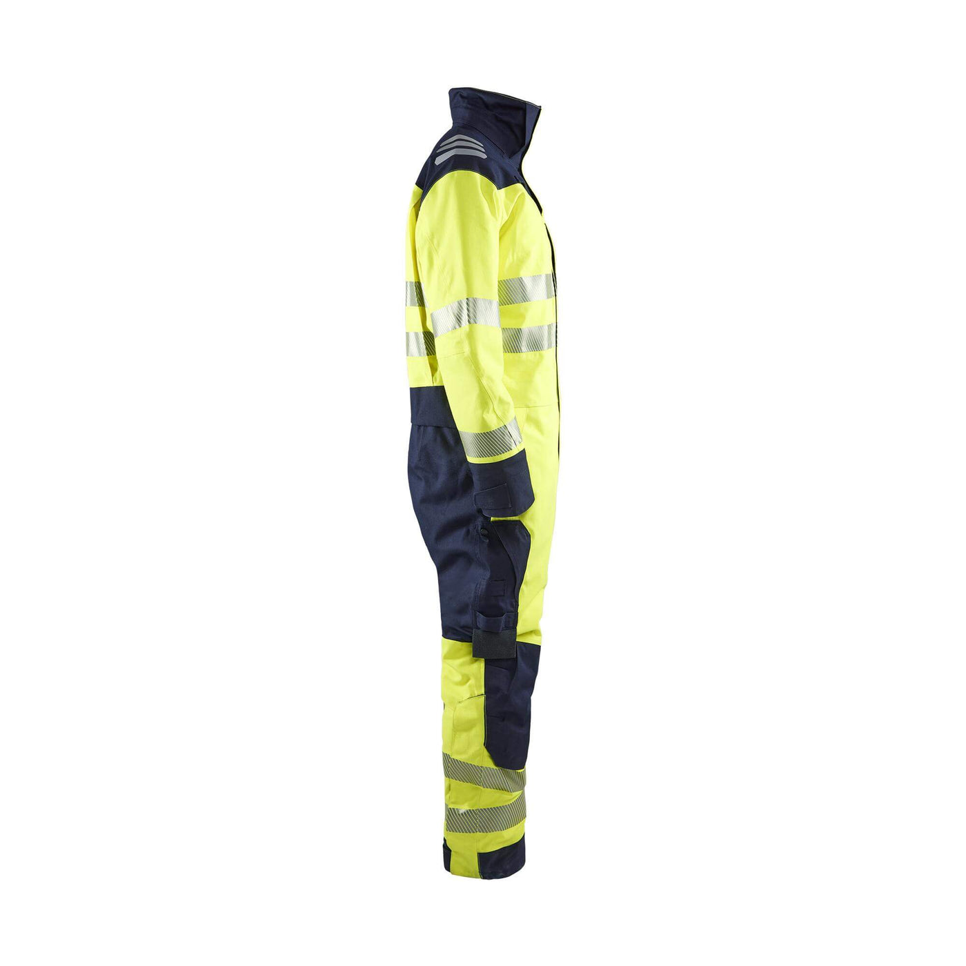 Blaklader 63171534 Multinorm Flame Retardandant Winter Overall Yellow/Navy Blue Right #colour_yellow-navy-blue