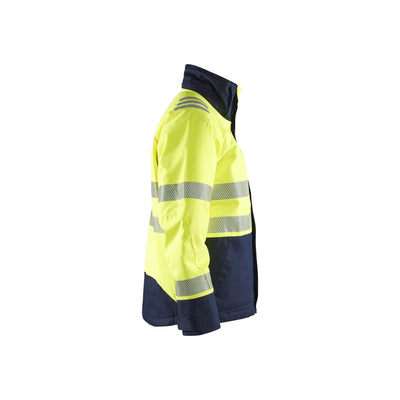 Blaklader 45171534 Multinorm Flame Retardant Winter Jacket Yellow/Navy Blue Right #colour_yellow-navy-blue