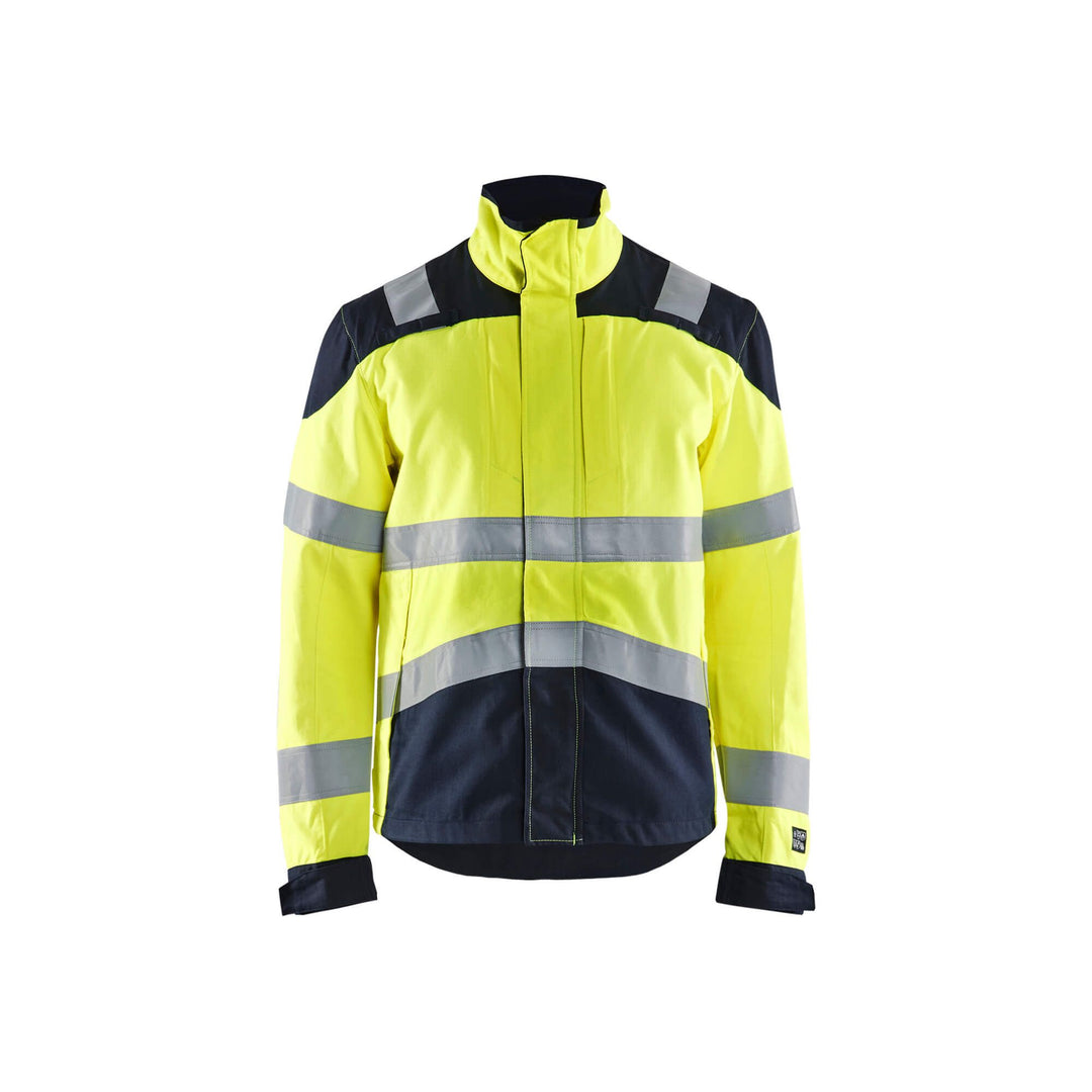 Blaklader 40891512 Multinorm Inherent Jacket Yellow/Navy Blue Main #colour_yellow-navy-blue