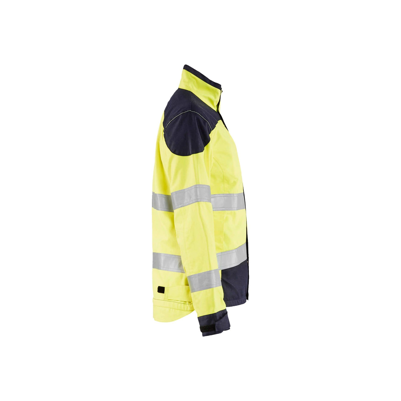Blaklader 49691512 Multinorm Jacket Flame-Retardant Yellow/Navy Blue Right #colour_yellow-navy-blue