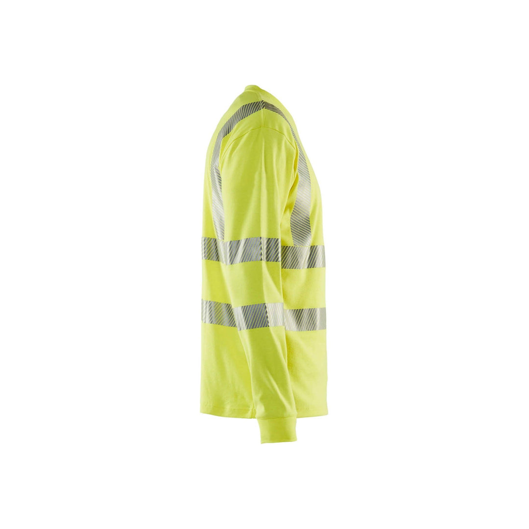 Blaklader 34811761 Multinorm Long Sleeved T-Shirt Hi-Vis Yellow Right #colour_yellow