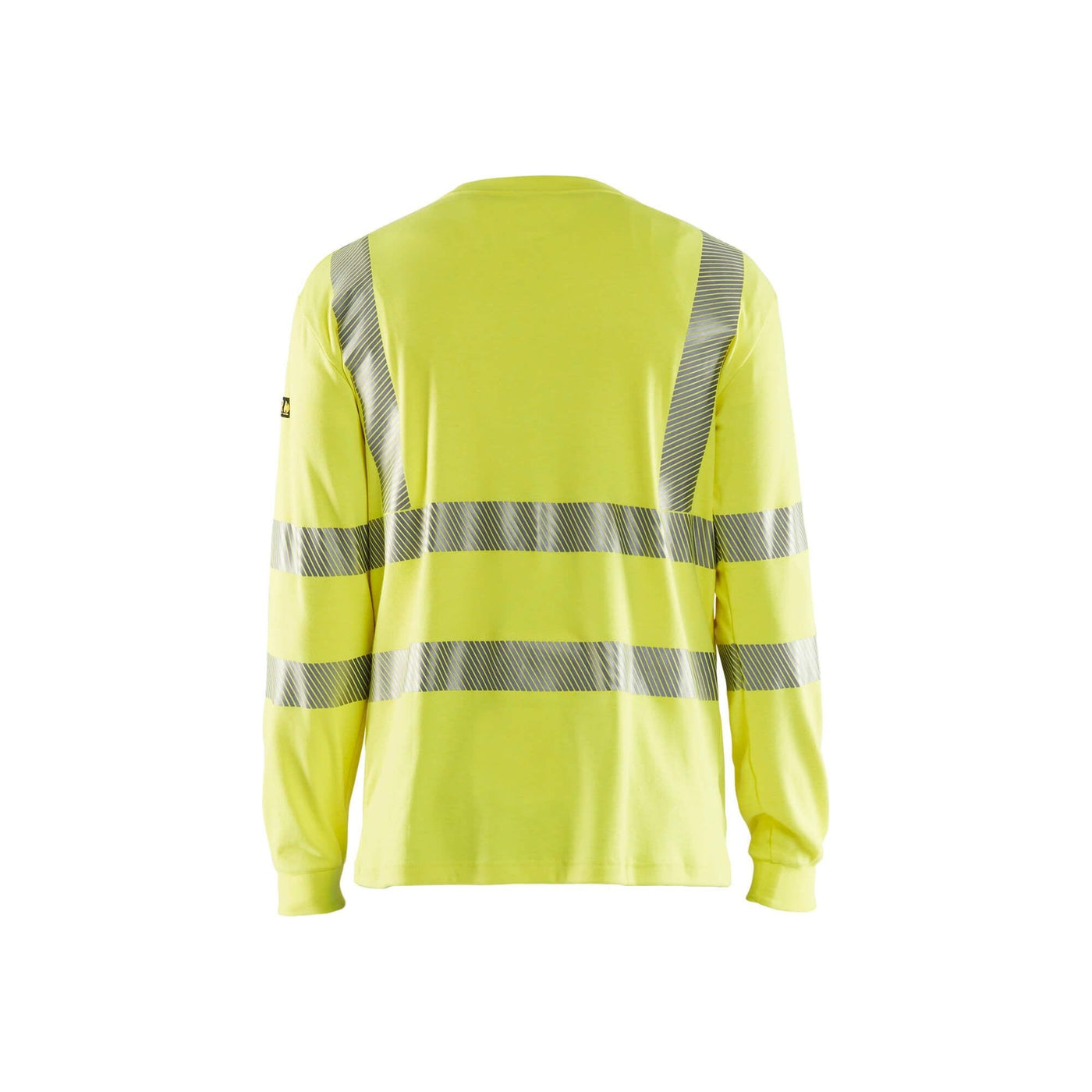 Blaklader 34811761 Multinorm Long Sleeved T-Shirt Hi-Vis Yellow Rear #colour_yellow