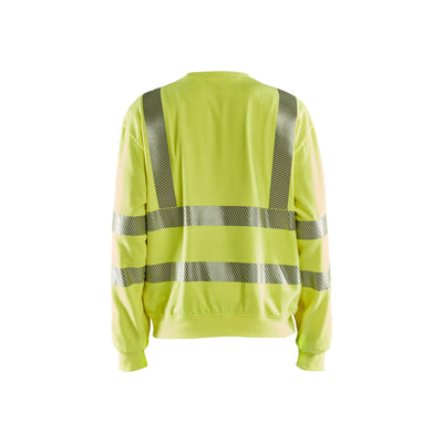 Blaklader 30871762 Multinorm Sweatshirt Hi-Vis Yellow Rear #colour_yellow