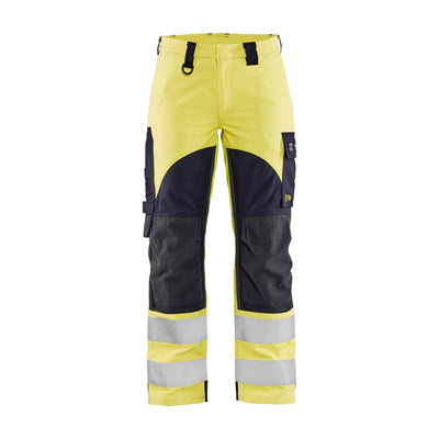 Blaklader 71891512 Multinorm Trousers Flame-Retardant Yellow/Navy Blue Main #colour_yellow-navy-blue