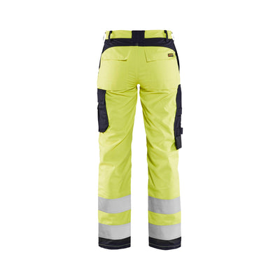 Blaklader 71891512 Multinorm Trousers Flame-Retardant Yellow/Navy Blue Rear #colour_yellow-navy-blue