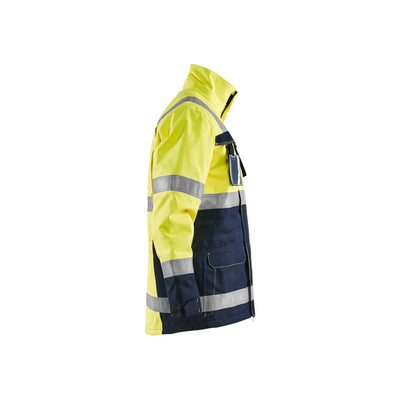 Blaklader 40681530 Multinorm Winter Jacket Yellow/Navy Blue Right #colour_yellow-navy-blue
