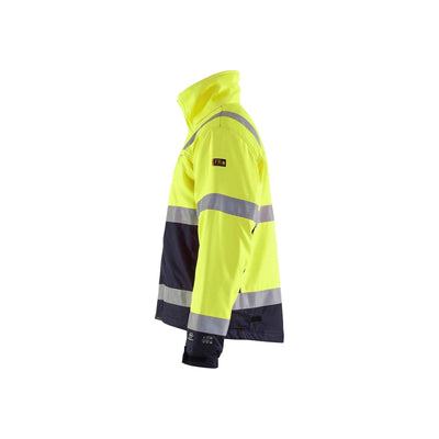 Blaklader 40691514 Multinorm Winter Jacket Yellow/Navy Blue Left #colour_yellow-navy-blue