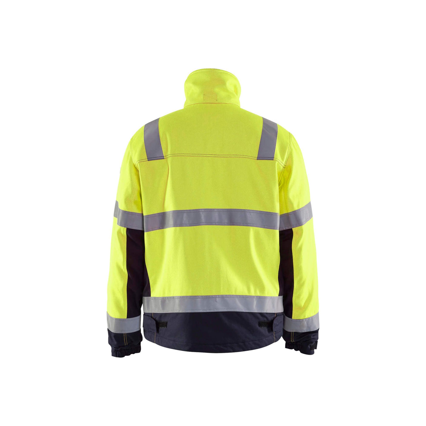 Blaklader 40691514 Multinorm Winter Jacket Yellow/Navy Blue Rear #colour_yellow-navy-blue