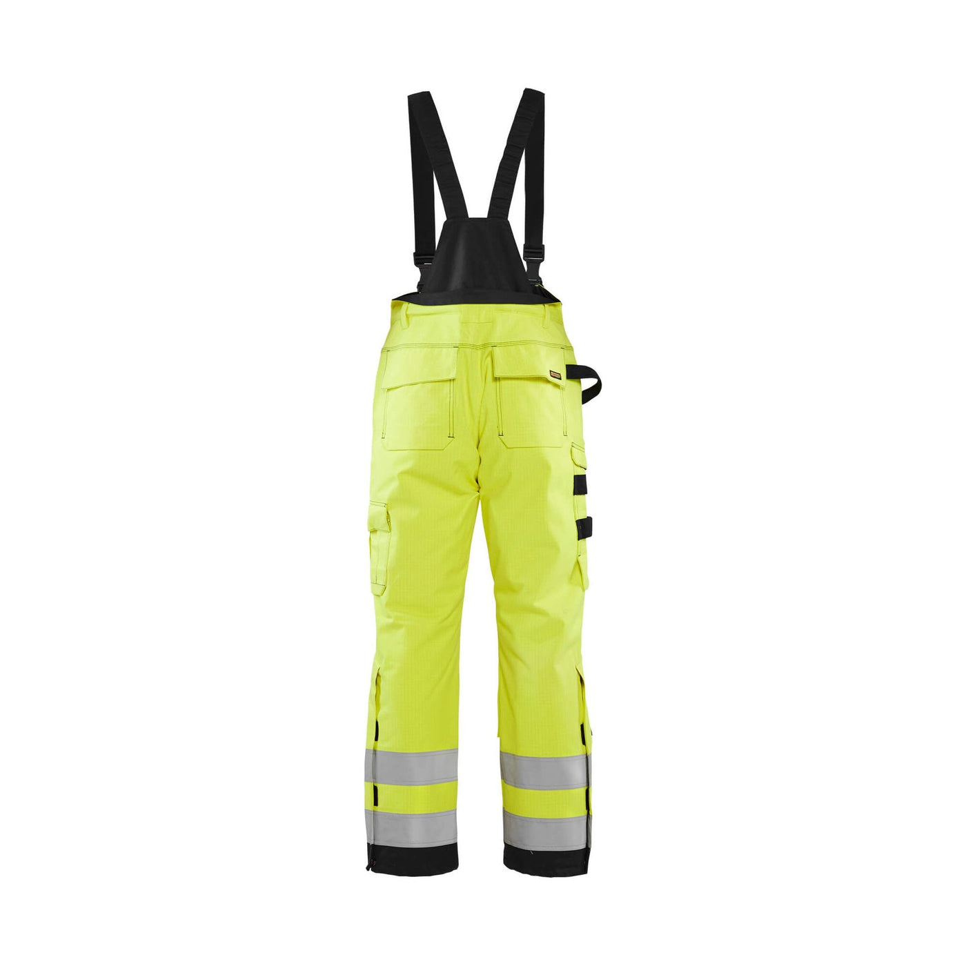 Blaklader 18681530 Multinorm Winter Trousers Yellow/Navy Blue Rear #colour_yellow-navy-blue