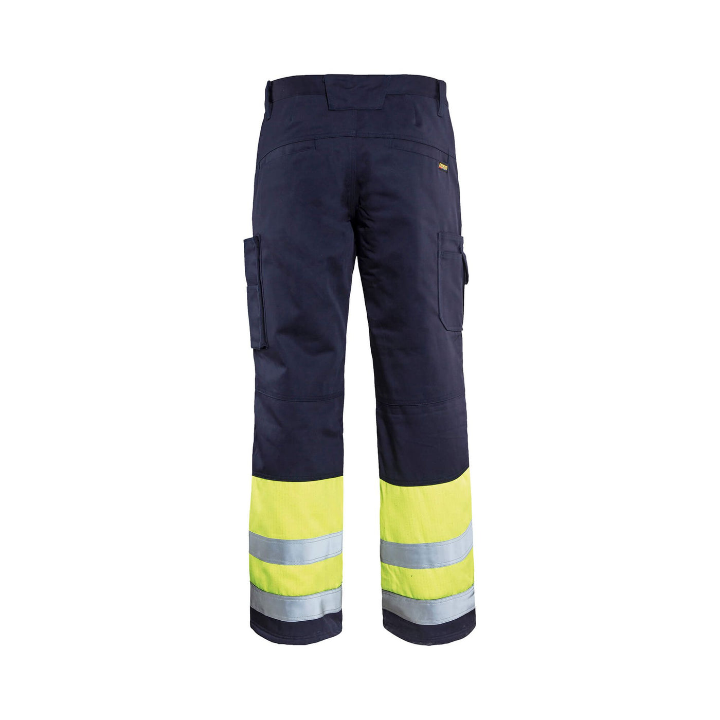 Blaklader 18691514 Multinorm Winter Trousers Navy Blue/Hi-Vis Yellow Rear #colour_navy-blue-yellow