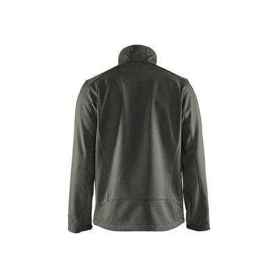 Blaklader 49512517 Original Softshell Jacket Army Green Rear #colour_army-green